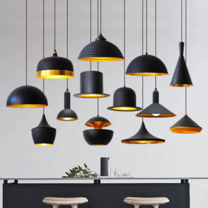 Iron LED Pendant Light Multi-Color Cordic Hanging Dimmable Middle for Home Restaurant, Cafe, Kitchen, Bedroom